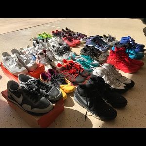 Men's shoes size 14-15. Some never worn.